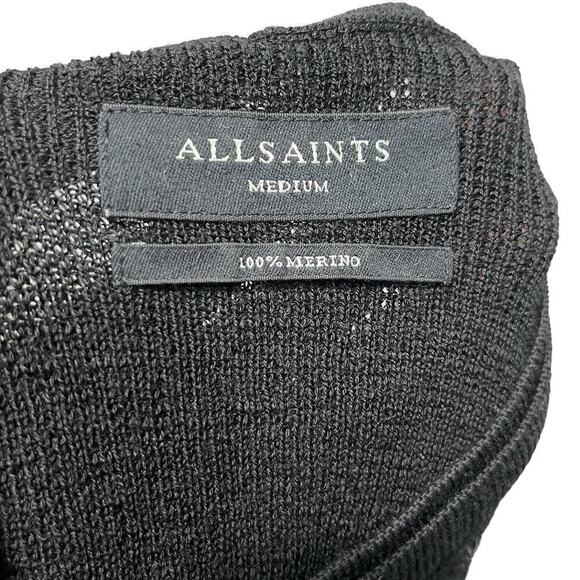 ALLSAINTS Ivar Merino Crew Neck Ramskull Sweater / Size-Medium - Picture 8 of 15
